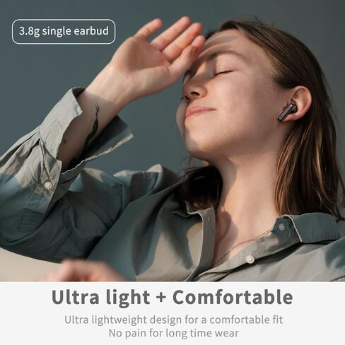Wireless Earbuds, 2025 Bluetooth 5.4 Ear Buds in Ear with 4 ENC Noise Cancelling Mic, New Wireless Earphones HiFi Stereo Deep Bass 40H Playtime, In-Ear Bluetooth Earbuds LED Display IP7 Waterproof in Kuwait