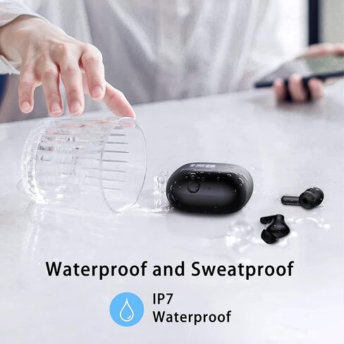Wireless Earbuds, 2025 Bluetooth 5.4 Ear Buds in Ear with 4 ENC Noise Cancelling Mic, New Wireless Earphones HiFi Stereo Deep Bass 40H Playtime, In-Ear Bluetooth Earbuds LED Display IP7 Waterproof in Kuwait