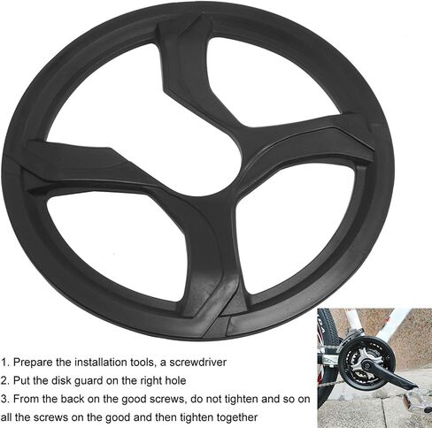 4 Holes 48 Teeth Bicycle Chain Guard 12cm/4.72 Inches Between The Centres of Adjacent Edges,Bike Chain Guard Protector for Mountain Bikes City Road Bikes Black in Kuwait