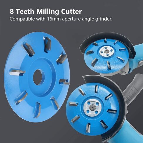 8 Tooth Milling Cutter Chainsaw Wheel Stump Removal Disc for Angle Grinder Heavy Duty Wood Carving Tree Root Cutting in Kuwait