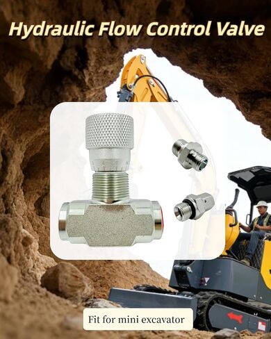 صمام التحكم في التدفق الهيدروليكي STB-G3/8 3/8 "L08 مناسب للحفارة الصغيرة 1-2 طن مع موصلات على الوجهين وصمام مقيد ثنائي الاتجاه in Kuwait