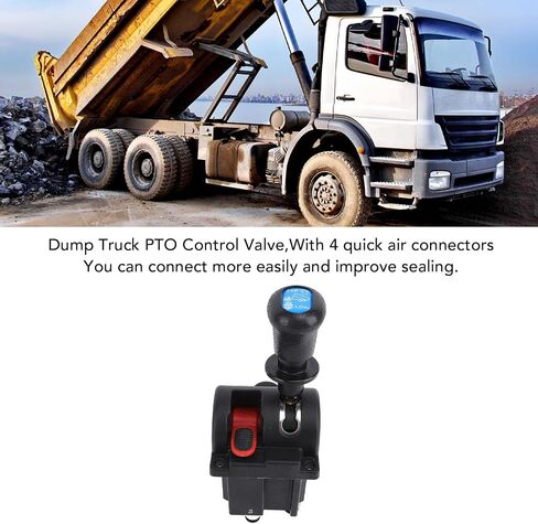 Dump Truck PTO Control Valve, 4 Holes 3 Working Positions Dump Truck Slow Down Control Switch, Proportional Control Valves with PTO Switch Slow Down Tipper Switch for Dump Truck in Kuwait