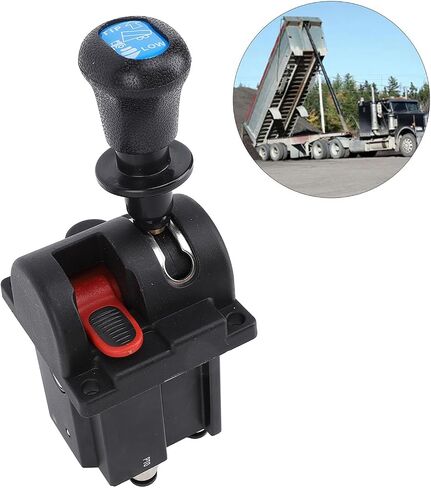 Dump Truck PTO Control Valve, 4 Holes 3 Working Positions Dump Truck Slow Down Control Switch, Proportional Control Valves with PTO Switch Slow Down Tipper Switch for Dump Truck in Kuwait