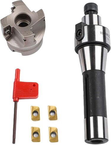 R8 FMB22 Shank Face Mill Arbor and 400R 50MM CNC End Milling Shell Cut with 4Pcs APMT1604 Carbide Inserts T15 Wrench for CNC Milling in Kuwait