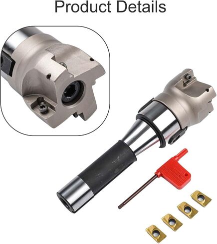 R8 FMB22 Shank Face Mill Arbor and 400R 50MM CNC End Milling Shell Cut with 4Pcs APMT1604 Carbide Inserts T15 Wrench for CNC Milling in Kuwait