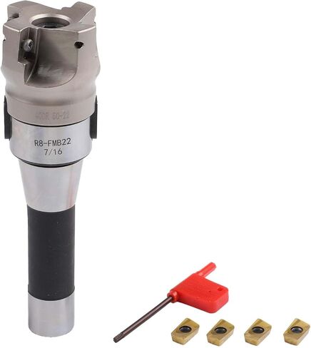 R8 FMB22 Shank Face Mill Arbor and 400R 50MM CNC End Milling Shell Cut with 4Pcs APMT1604 Carbide Inserts T15 Wrench for CNC Milling in Kuwait