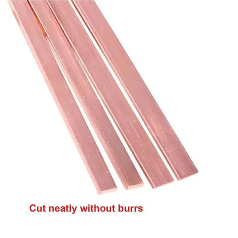 T2 Pure Copper Flat Bar Strip 0.05mm to 10mm Thick 5mm to 12mm Width 500mm Length Solid Red Metal Sheet, 1pc(2.5x6x500mm 1PCS) in Saudi Arabia