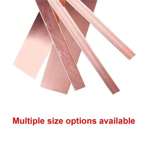 T2 Pure Copper Flat Bar Strip 0.05mm to 10mm Thick 5mm to 12mm Width 500mm Length Solid Red Metal Sheet, 1pc(2.5x6x500mm 1PCS) in Saudi Arabia