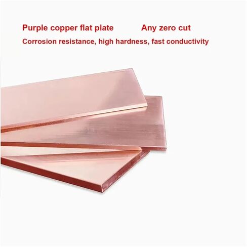 T2 Pure Copper Flat Bar Strip 0.05mm to 10mm Thick 5mm to 12mm Width 500mm Length Solid Red Metal Sheet, 1pc(2.5x6x500mm 1PCS) in Saudi Arabia