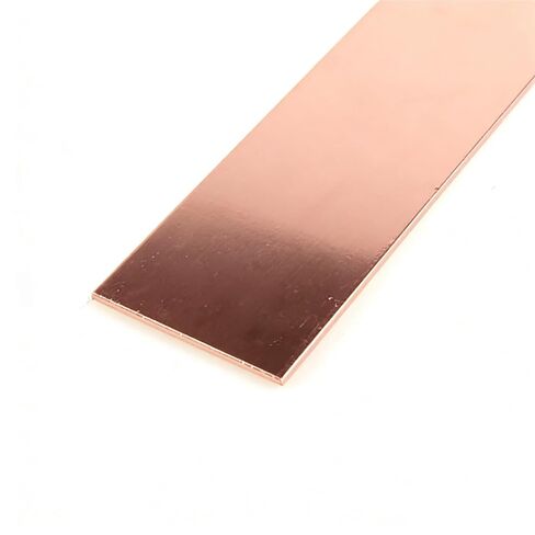 Red Copper Flat Bar Thick 3-15mm Solid Square T2 Plate Strip Length 500mm for DIY Lathe Cutting Metal Tool, 1Pcs(6x20x500mm) in Saudi Arabia