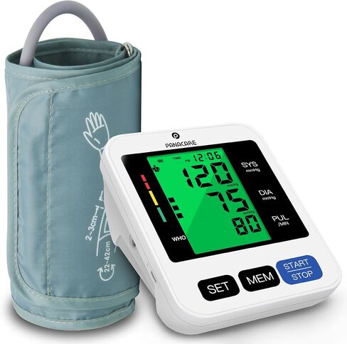 جهاز مراقبة ضغط الدم المعتمد من إدارة الغذاء والدواء، الذراع العلوي، سوار عريض، شاشة كبيرة | لمسة واحدة، تناسب أذرع من 8.7 إلى 16.5 بوصة، شاشة بإضاءة خلفية مقاس 3.4 بوصة، 2 مستخدم × 99 ذاكرة، USB C أو 4 طاقة AAA، تتبع ضغط الدم المنزلي اليومي in Kuwait