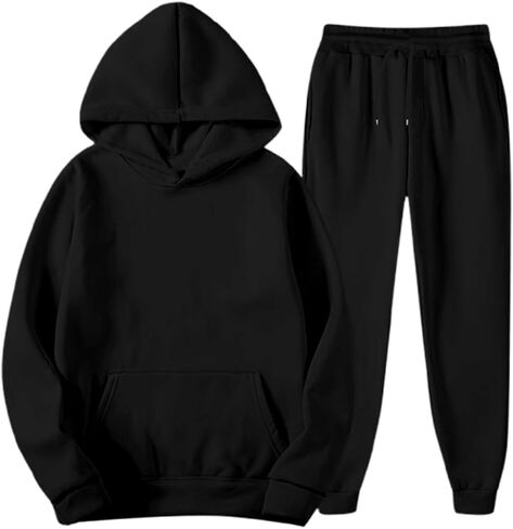 بدلات رياضية رجالي 2 قطعة مجموعة كنزة بغطاء رأس من الصوف و Sweatpants وتتسابق 2026 بدلة عدو رياضية غير رسمية ملابس الصالة الرياضية in Kuwait