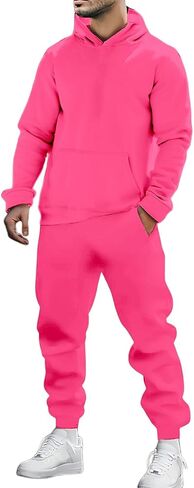 بدلات رياضية رجالي 2 قطعة مجموعة كنزة بغطاء رأس من الصوف و Sweatpants وتتسابق 2026 بدلة عدو رياضية غير رسمية ملابس الصالة الرياضية in Kuwait