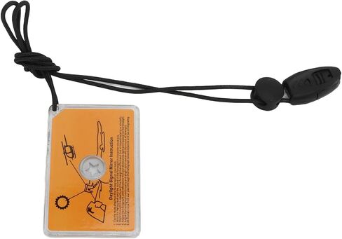 Wear and Durable, Outdoor Signal Mirror with Lanyard, Small Survival Mirror for Camping Fishing Hiking in Kuwait