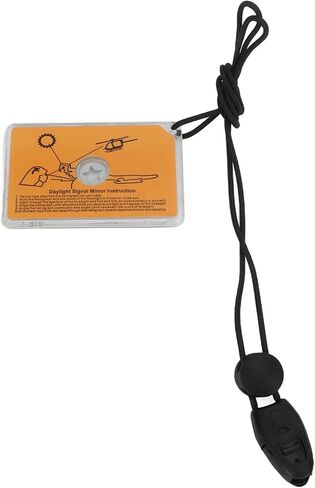 Wear and Durable, Outdoor Signal Mirror with Lanyard, Small Survival Mirror for Camping Fishing Hiking in Kuwait