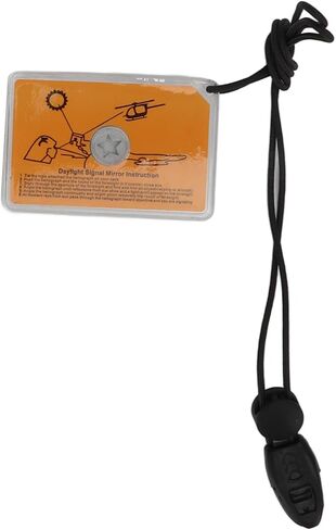 Wear and Durable, Outdoor Signal Mirror with Lanyard, Small Survival Mirror for Camping Fishing Hiking in Kuwait