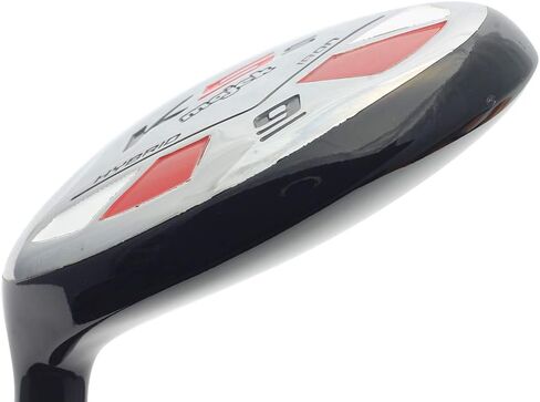 Majek Golf +2 بوصة فوق XL كبير وطويل للرجال #9 Hybrid Senior Flex New Utility A Flex Club (طويل 6'3"+ / +2" فوق) مع قبضة Jumbo Black Pro Velvet in Kuwait