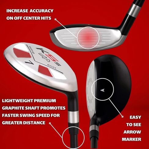 Majek Golf +1 Inch Big & Tall XL Extra Long All Hybrid #7 Stiff Flex Right Handed New Utility S Flex Club in Kuwait