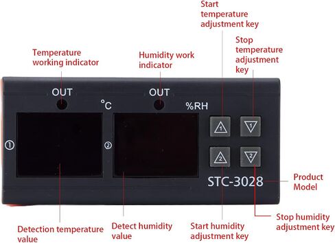 Digital Temperature Controller, 110‑220V Automatic Egg Incubator Thermostat Incubator Temp Humidity Controller STC-3028 in Kuwait