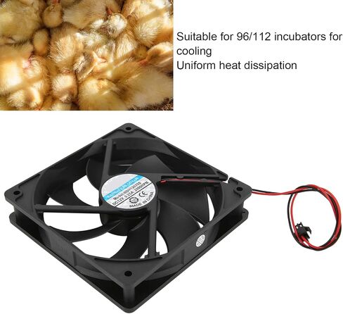 GLOGLOW Incubator Heat Dissipation Fan, Suitable for 96/112 Incubators Incubation Cooling Fan Incubator Uniform Temperature Fan for Incubator(96 Lower Fans) in Kuwait