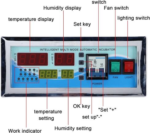 Egg Incubator Controller, 110V Digital Automatic Temperature Humidity Control Thermostat with Sensor Probe in Saudi Arabia