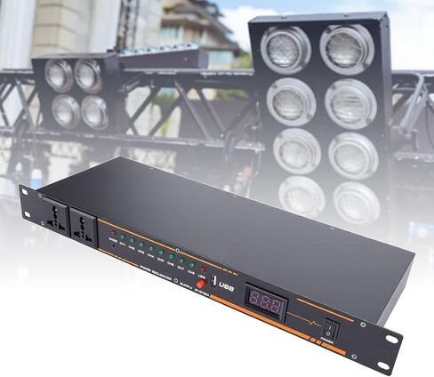 10 Outlet Power Sequencer Conditioner, with Digital Display and Sequential Power On Off for Sound Equipment (US Plug) in Kuwait