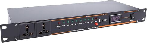 10 Outlet Power Sequencer Conditioner, with Digital Display and Sequential Power On Off for Sound Equipment (US Plug) in Kuwait