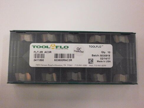 10pc) ToolFlo FLT 3R AC3R Top Notch Coated Carbide 60° V Threading Inserts NT 3R AC3 Made in USA in Kuwait