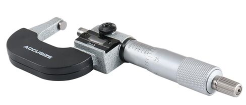 Accusize Industrial Tools Outside Micrometer, 0-1", BC20-1101 | 0.0001 in Resolution, Carbide Faces, Hardened Spindle, Fitted Case in Kuwait