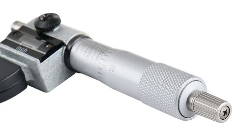 Accusize Industrial Tools Outside Micrometer, 0-1", BC20-1101 | 0.0001 in Resolution, Carbide Faces, Hardened Spindle, Fitted Case in Kuwait