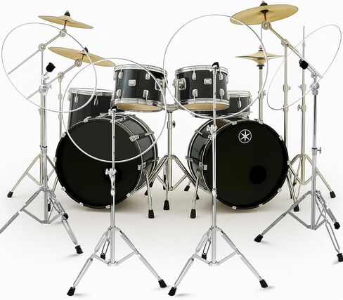 LEIFIDE 4 Pcs 22 Inch Portable Drum Shields Drum Noise Barrier Clear Acrylic Cymbals Shields Kit Sound Baffle Muffles Live Recording Standard Mounting on All Cymbal Stands Shield for Performance in Kuwait