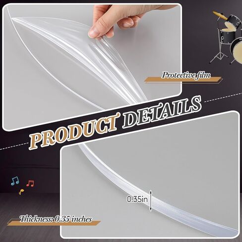 LEIFIDE 4 Pcs 22 Inch Portable Drum Shields Drum Noise Barrier Clear Acrylic Cymbals Shields Kit Sound Baffle Muffles Live Recording Standard Mounting on All Cymbal Stands Shield for Performance in Kuwait