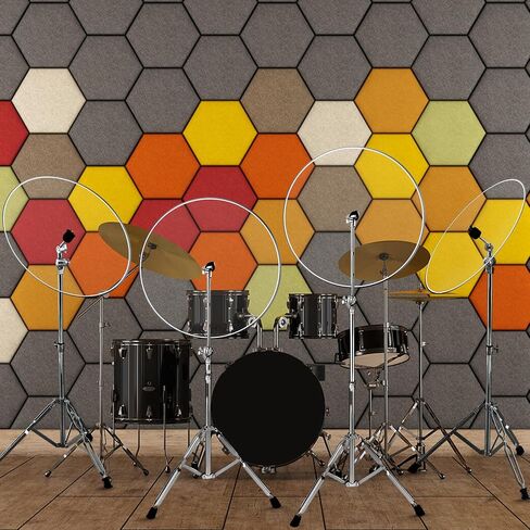 LEIFIDE 4 Pcs 22 Inch Portable Drum Shields Drum Noise Barrier Clear Acrylic Cymbals Shields Kit Sound Baffle Muffles Live Recording Standard Mounting on All Cymbal Stands Shield for Performance in Kuwait