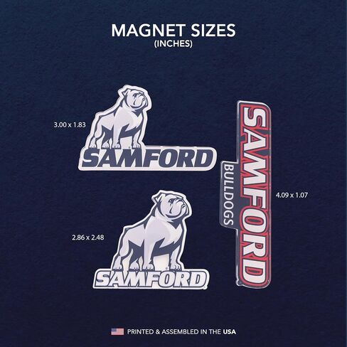 مغناطيس أكريليك من جامعة صبار الصحراء سامفورد، 3 عبوات من تصميم ديكور SU Bulldogs مرخص رسميًا (مجموعة المغناطيس A) in Kuwait