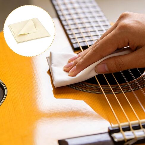 3pcs Instrument Cleaning Cloths, 30x30cm/11.8x11.8in Multifunctional Soft Musical Instrument Cleaning Cloth for Flute Violin Piano Guitar Trumpet Cello (Beige) in Kuwait
