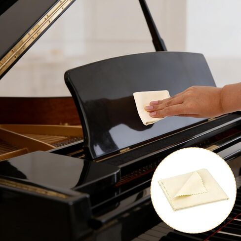3pcs Instrument Cleaning Cloths, 30x30cm/11.8x11.8in Multifunctional Soft Musical Instrument Cleaning Cloth for Flute Violin Piano Guitar Trumpet Cello (Beige) in Kuwait