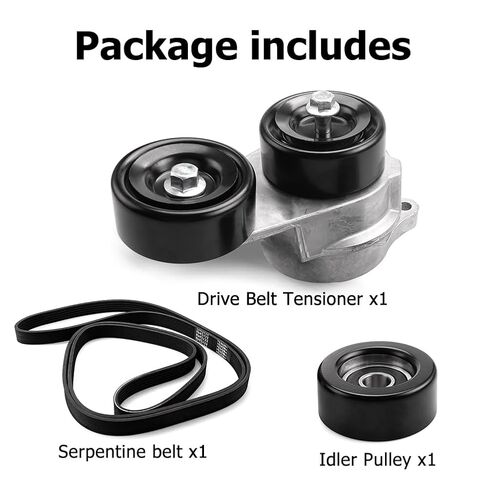 BIHEE Drive Belt Tensioner Kit Compatible with Accord, Odyssey, Pilot, Ridgeline, Acura MDX,TL, ZDX - Direct Fit Replacement OE K060841 38332 36112 90K38332 with Serpentine Belt & Idler Pulley, 3PCS in Kuwait