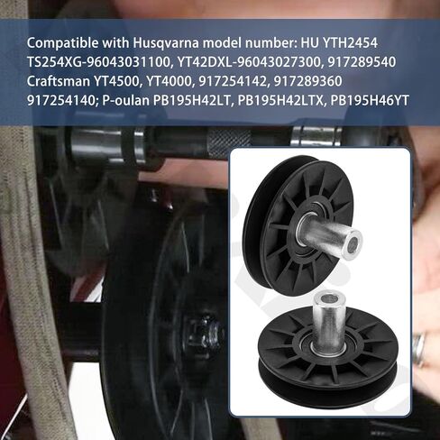 (2 Pack) 532407287 Idler Pulley Replacement Compatible with Husqvarna Craftsman AYP LGT24K54 YTH20K46 LGT2554 CTH126 CTH19530 YTH2042 LTH18538 Lawn Mowe Replace 407287 in Kuwait