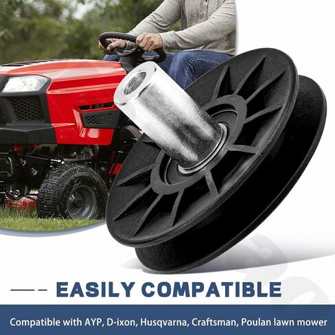 (2 Pack) 532407287 Idler Pulley Replacement Compatible with Husqvarna Craftsman AYP LGT24K54 YTH20K46 LGT2554 CTH126 CTH19530 YTH2042 LTH18538 Lawn Mowe Replace 407287 in Kuwait