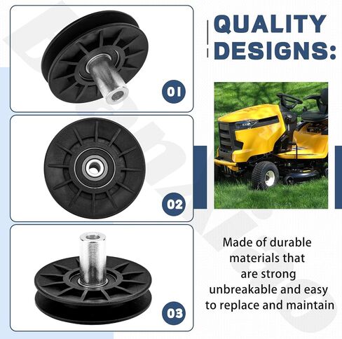 (2 Pack) 532407287 Idler Pulley Replacement Compatible with Husqvarna Craftsman AYP LGT24K54 YTH20K46 LGT2554 CTH126 CTH19530 YTH2042 LTH18538 Lawn Mowe Replace 407287 in Kuwait