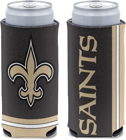 WinCraft NFL New Orleans Saints Slim Can Cooler، ألوان الفريق، مقاس واحد in Kuwait