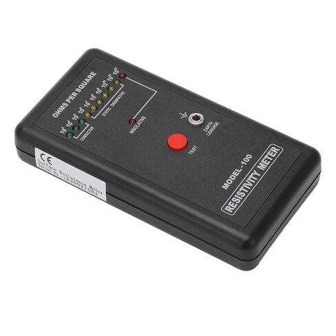 Generic Digital Surface Resistance Tester, Precise Static Tester with Test Lead, Automatic Range Resistivity with LED Indicator, Ideal for Electronics in Kuwait