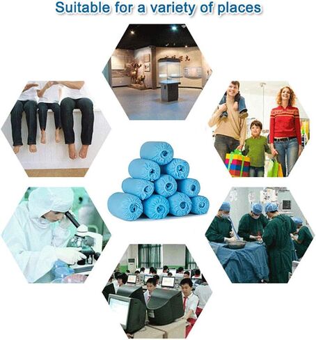 Zopsc Disposable Shoe Covers, Anti Slip Elastic Shoe Covers, 100 PCS Disposable Boot for Medical Indoor Carpet Floor (As Shown) in Kuwait