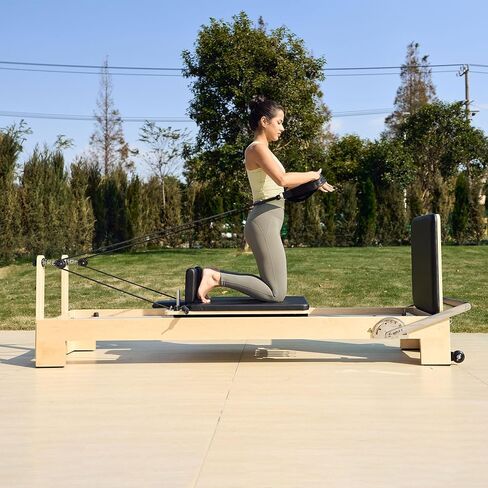 Hisooth StudioSolid Stationary Pilates Reformer 60cm Maple Frame in Kuwait