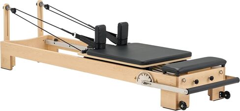 Hisooth StudioSolid Stationary Pilates Reformer 60cm Maple Frame in Kuwait