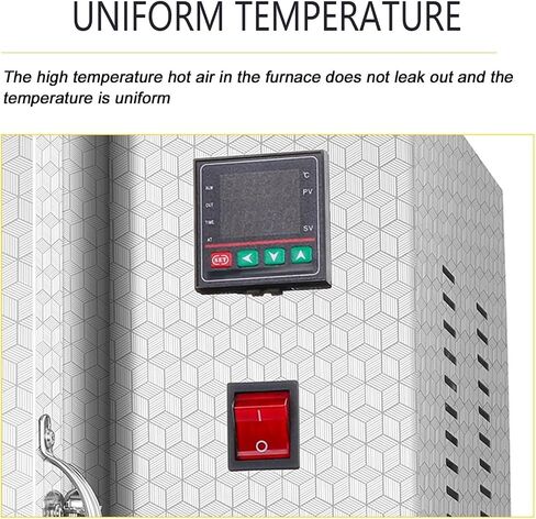 Jewelry Casting Burnout Furnace, 1500w Metal Melting Furnace, Pid Temperature Control, Includes Plier Gloves, for Closed High Temperature Metal Melting Heat Treatment Furnaces in Kuwait