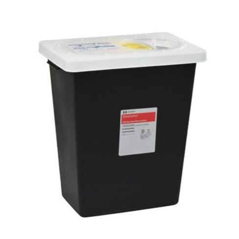 غطاء منزلق لحاوية النفايات الخطرة من Covidien 8612RC SharpSafety RCRA، سعة 12 جالون، أسود (عبوة من 10 قطع) in Kuwait