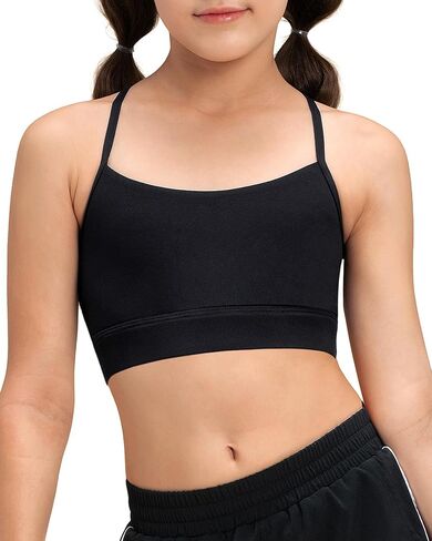 Stelle Girls Sports Bra Training Bra Spaghetti Strap Y Back Bra Yoga Crop Top for Teens Kids in Kuwait