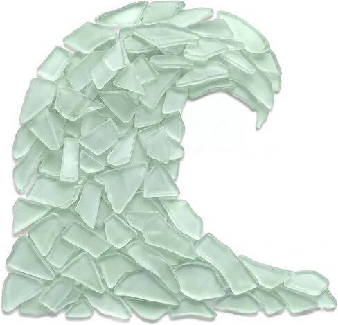 Sea Glass Craft - Beach Glass Craft - Mint Green - Sea Glass Décor - Sea Glass Vase Filler - Sea Glass Crafting - Bag of Sea Glass - Craft Glass - Vase Fillers Glass (22 Ounces) in Kuwait