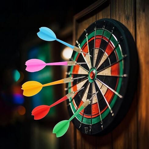 Steel Tip Dart Colorful Dart 15pcs 6g Assorted Color. (Colorful 15pcs, Medium) in Kuwait